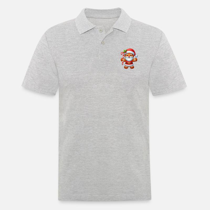 Lebkuchen 2 - Männer Poloshirt - Grau meliert