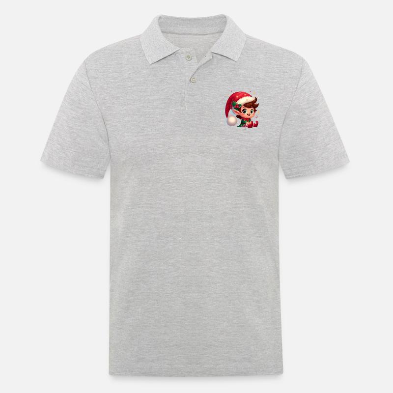 Elf 4 - Männer Poloshirt - Grau meliert