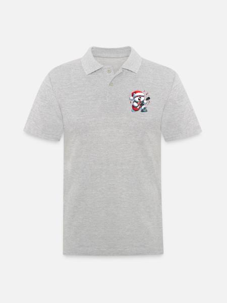 polar bear 7 - Polo Homme - gris chiné