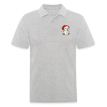 Eisbär 11 - Männer Poloshirt - Grau meliert - Vorne - Kai (181cm)
