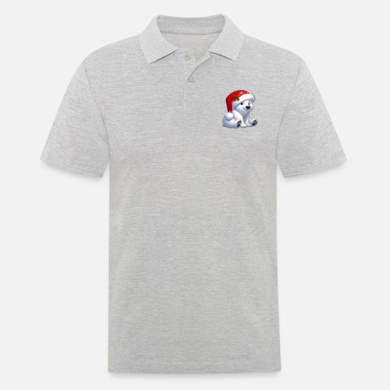 Eisbär 12 - Männer Poloshirt - Grau meliert