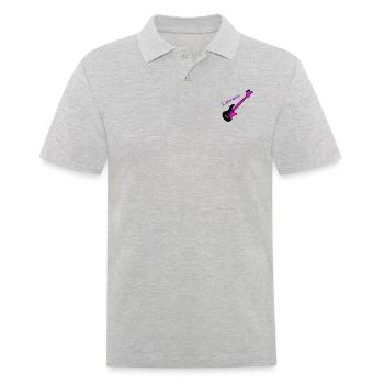 Gitarrenlehrerin - Männer Poloshirt - Grau meliert - Vorne - Kai (181cm)