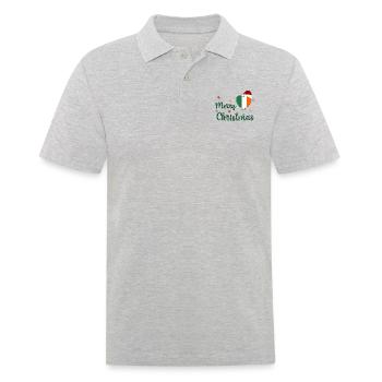 Merry Christmas Ireland - Men's Polo Shirt - heather grey - Front - Kai (181cm)