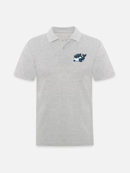 killer whale - Men's Polo Shirt - heather grey