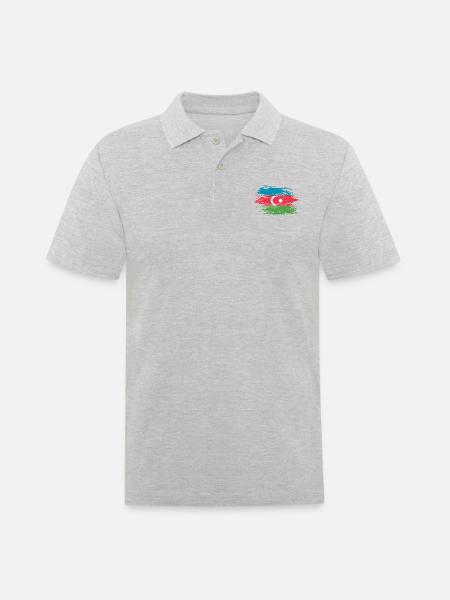 Azerbaïdjan utilisé - Polo Homme - gris chiné