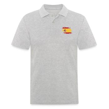Spain flag used - Men's Polo Shirt - heather grey - Front - Kai (181cm)