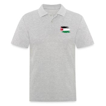 Drapeau palestinien utilisé - Polo Homme - gris chiné - Devant - Kai (181cm)
