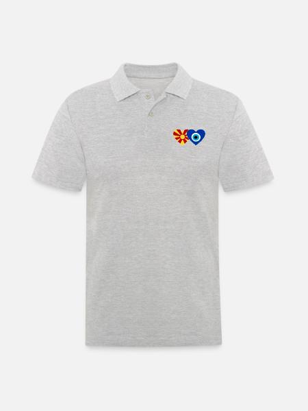 Macedonia Nazar Pearl Flag - Men's Polo Shirt - heather grey