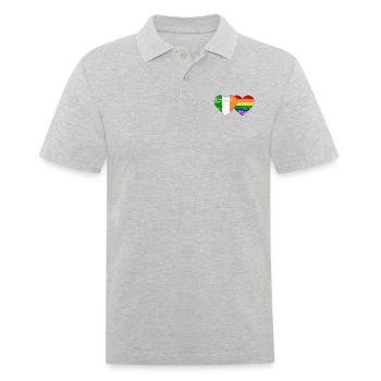 Irland Regenbogen Flagge used - Männer Poloshirt - Grau meliert - Vorne - Kai (181cm)