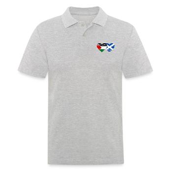 Palestine Ecosse drapeau coeur utilisé - Polo Homme - gris chiné - Devant - Kai (181cm)