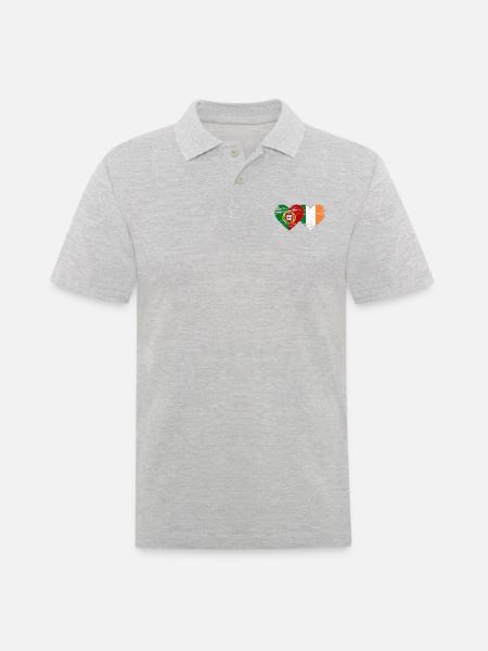 Portugal Ireland Flag Used - Men's Polo Shirt - heather grey