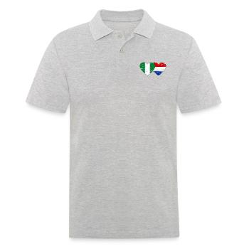 Drapeau du Nigeria Hollande Coeur - Polo Homme - gris chiné - Devant - Kai (181cm)