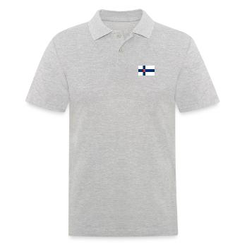 Drapeau de l'État de Finlande (petit) - Polo Homme - gris chiné - Devant - Kai (181cm)