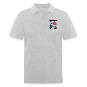 Scheidung na und - Brauteule mit Bräutigam X - Männer Poloshirt - Grau meliert - Vorne - Kai (181cm)