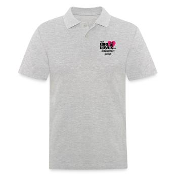 DOG THIS GIRL LOVES GIFT Staffordshire te - Men's Polo Shirt - heather grey - Front - Kai (181cm)