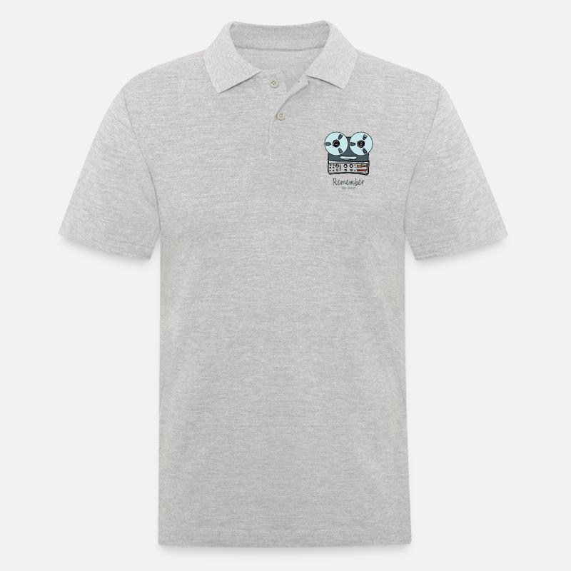 RememberTonband - Männer Poloshirt - Grau meliert