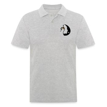 Chamane (œil droit) - Polo Homme - gris chiné - Devant - Kai (181cm)