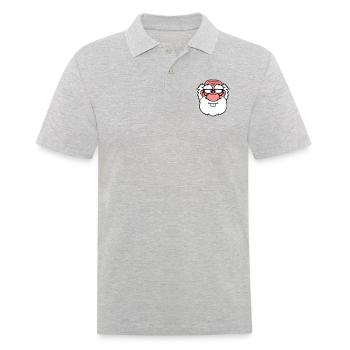 grandpa old grandpa daddy horn glasses beard nerd geek - Men's Polo Shirt - heather grey - Front - Kai (181cm)