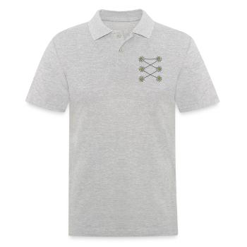 Edelweiss Dirndl - - - - Men's Polo Shirt - heather grey - Front - Kai (181cm)