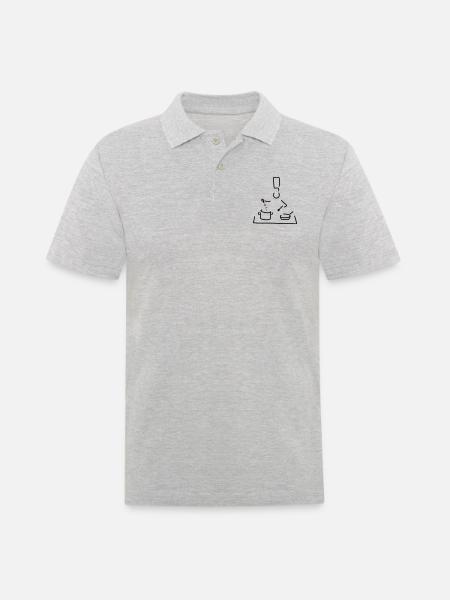 koch macht suppe - Männer Poloshirt - Grau meliert