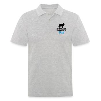 Shetland Sheepdog - Men's Polo Shirt - heather grey - Front - Kai (181cm)