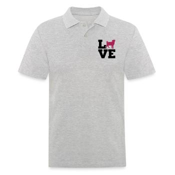 Mops - Männer Poloshirt - Grau meliert - Vorne - Kai (181cm)