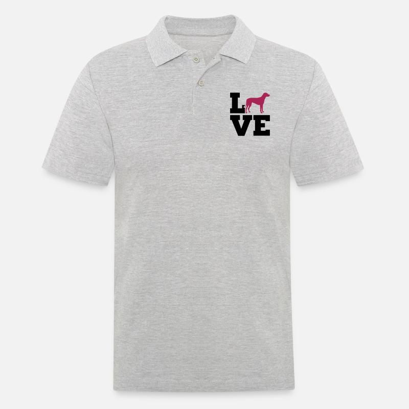 Rhodesian Ridgeback - Männer Poloshirt - Grau meliert