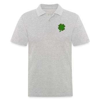 Baseball St Patricks Day, Leaf Clover, Kleeblatt - Männer Poloshirt - Grau meliert - Vorne - Kai (181cm)