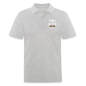 Voilà à quoi ressemble la mère parfaite - Maman - Polo Homme - gris chiné - Devant - Kai (181cm)