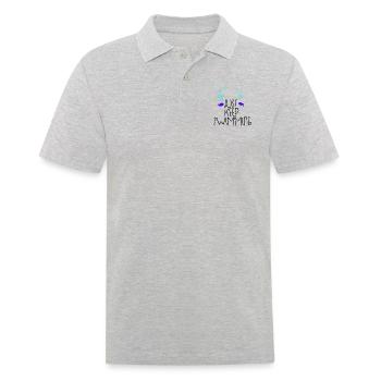 Just Keep Swimming - un design pour tout le monde! - Polo Homme - gris chiné - Devant - Kai (181cm)
