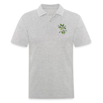 Blumen - Männer Poloshirt - Grau meliert - Vorne - Kai (181cm)