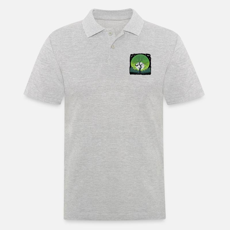TheTree II - Männer Poloshirt - Grau meliert