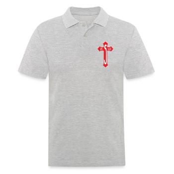 Jesus / Christianity / Catholic - Men's Polo Shirt - heather grey - Front - Kai (181cm)
