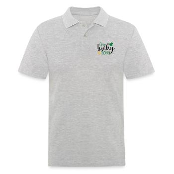 Design One lucky mama - Polo Homme - gris chiné - Devant - Kai (181cm)