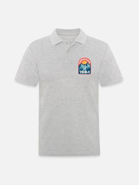 Awesome since 1984 - Men's Polo Shirt - heather grey