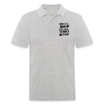 Family ship trip - Männer Poloshirt - Grau meliert - Vorne - Kai (181cm)