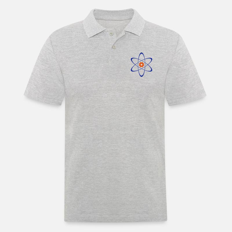 Fachschaft Physik+Technik Uni DuE - Männer Poloshirt - Grau meliert