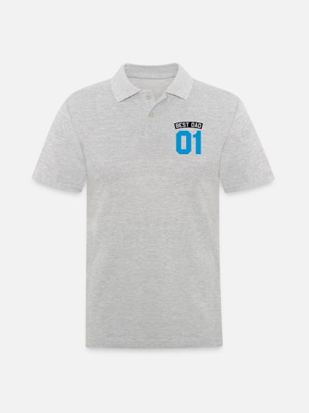 Best Dad - Männer Poloshirt - Grau meliert