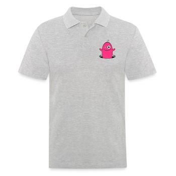 WILLY the friendly worm 1 - Men's Polo Shirt - heather grey - Front - Kai (181cm)