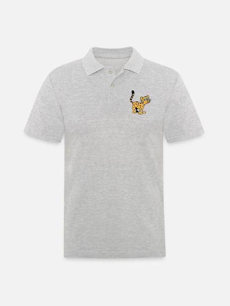 Bébé Léopard - Polo Homme - gris chiné