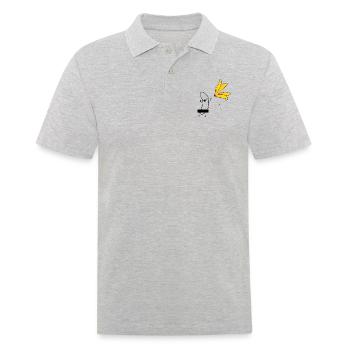 banane - Männer Poloshirt - Grau meliert - Vorne - Kai (181cm)