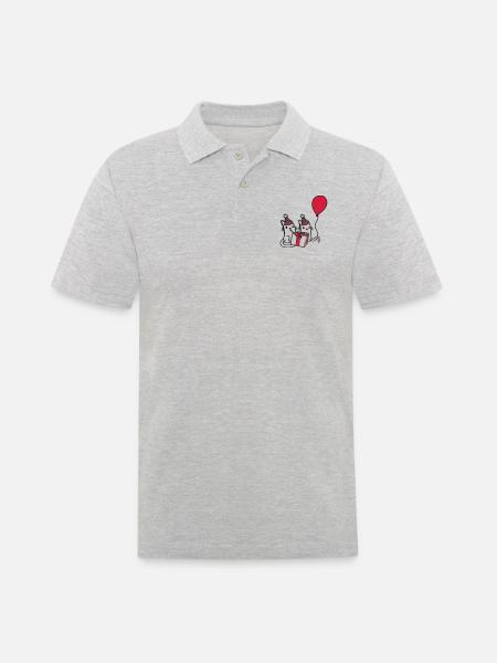 Birthday Cats 2 Friends - Men's Polo Shirt - heather grey