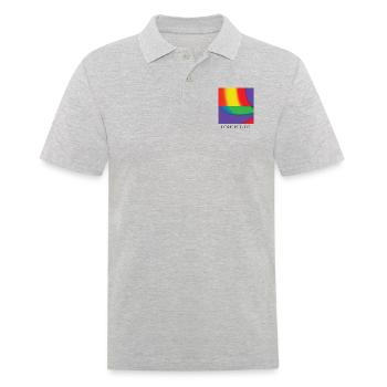 PRIDE - Männer Poloshirt - Grau meliert - Vorne - Kai (181cm)