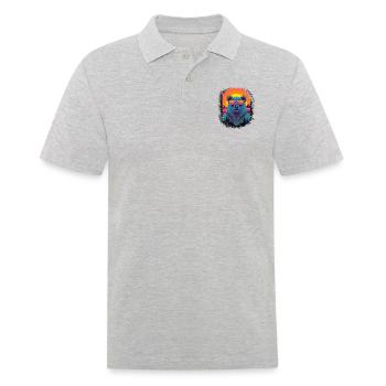citation drôle dictons d’anniversaire panda bear - Polo Homme - gris chiné - Devant - Kai (181cm)