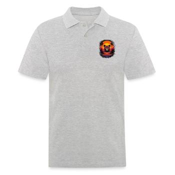 birthday present panda bear quote funny sayings - Männer Poloshirt - Grau meliert - Vorne - Kai (181cm)