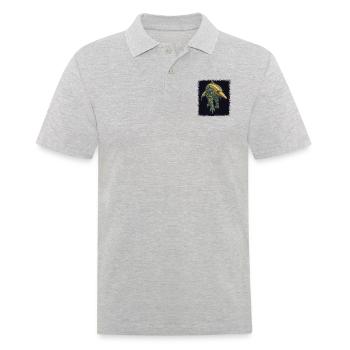 T-shirts de pêche au drapeau américain Bday Fish - Polo Homme - gris chiné - Devant - Kai (181cm)