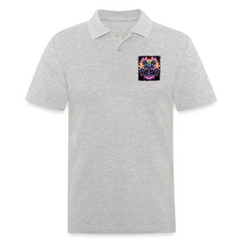 fun panda bear present idea sayings - Männer Poloshirt - Grau meliert - Vorne - Kai (181cm)