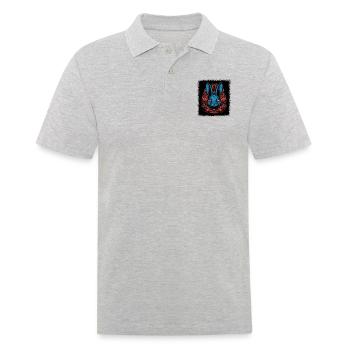 eastern bloc best fun happy green easter for men - Männer Poloshirt - Grau meliert - Vorne - Kai (181cm)