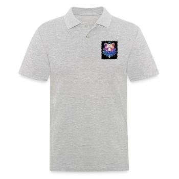 grumbler quote funny bear birthday present jokes - Männer Poloshirt - Grau meliert - Vorne - Kai (181cm)