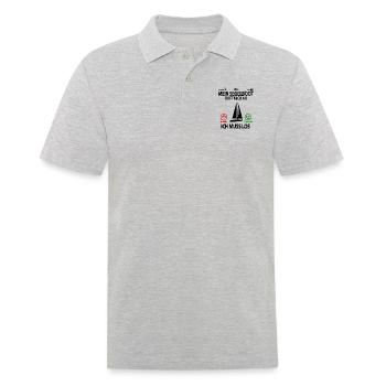 Segelfreunde Segelfans Segelsprüche Sprüche Lustig - Männer Poloshirt - Grau meliert - Vorne - Kai (181cm)